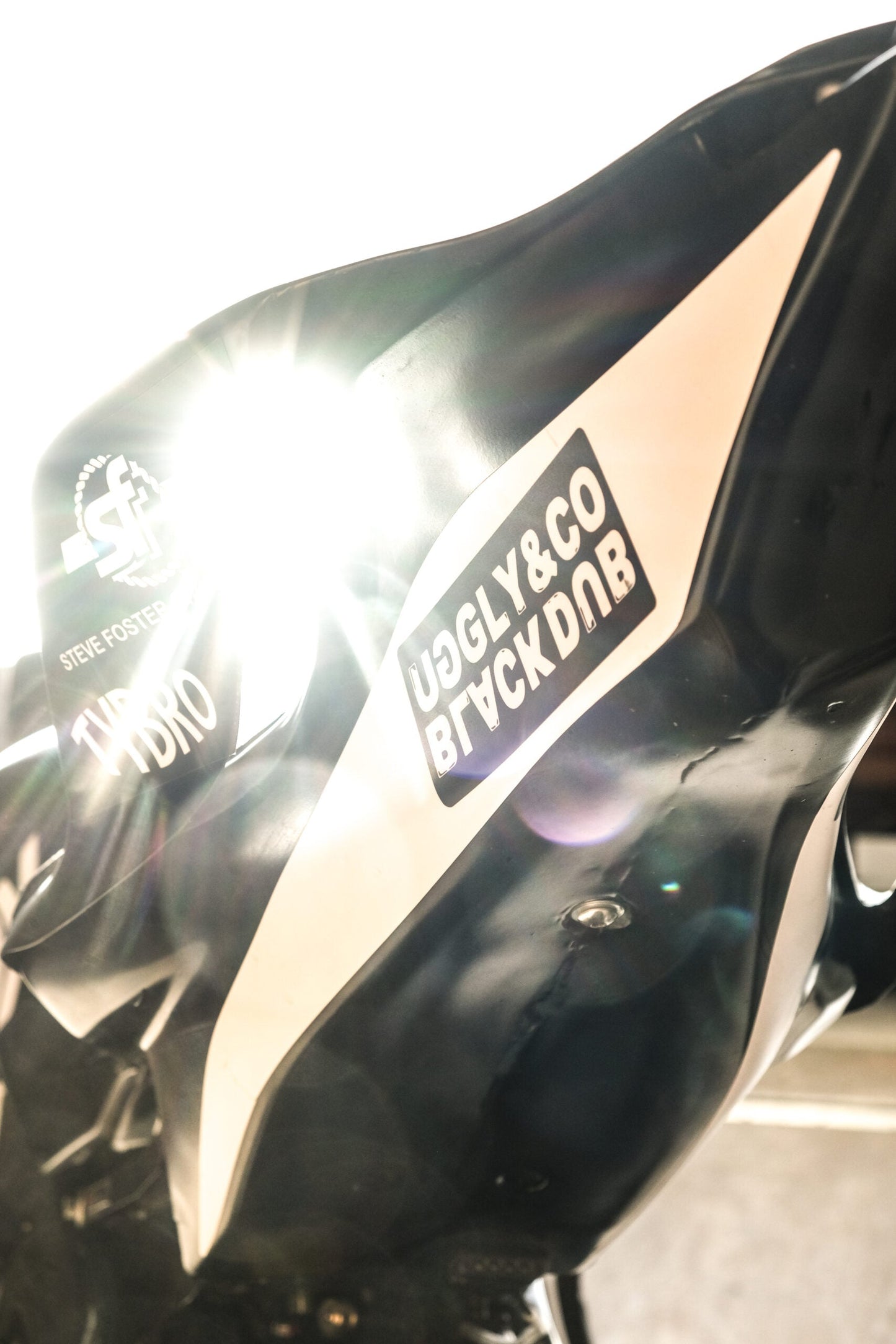 Binch Racing Carl Cox Motorsport Bike livery in black and white